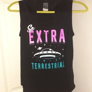 Black "So Extra Terrestrial" tank top shirt